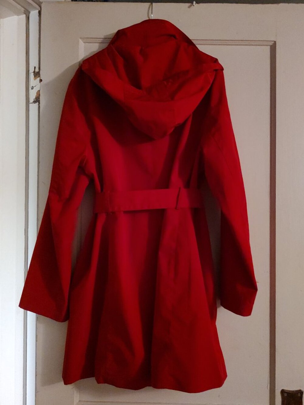 London Fog Hooded Trench Coat in read size large - Picture 3 of 3